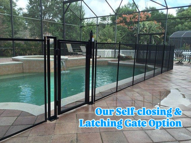 Self-Closing, Self-Latching Heavy Duty Gate – Baby Barrier Pool Fence ...