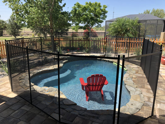 52.5" High Black Pool Fence Replacement Pole